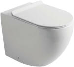 Eros OVAL álló WC ülőkével komplett - perem nélküli öblítés - alsó / hátsó kifolyású (8254010F) - globalvivamarket