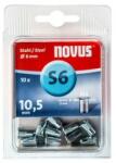  Novus popszegecs-anya M4 S6 x 10.5 acél 0.5-1.5 10DB