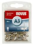  Novus popszegecsek alumínium A3 8 mm 8 mm 4.0-5.5 30 db