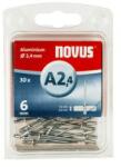  Novus popszegecsek alumínium A2.4 6 mm 1.5-3.5 30 db