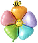 FUNDRAG Léggömb fólia, színes virág méhecskével