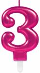  Pink számgyertya 3-as tortagyertya (DPA9901785) - mesesajandek