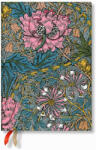 Paperblanks puhafedeles naptár (2024/25) 18 hónapos - Morris Pink Honeysuckle midi horizontális (9781408754030)