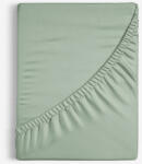 Goldea cearceaf de pat cu elastic din bumbac - verde salvie 180 x 200 cm