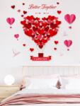 Vanshe Homedecor Falmatrica nappaliba - Piros szívek