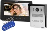 ORNO Videointerfon pentru o familie INDI N ORNO OR-VID-VP-1069 B, color, monitor ultra-plat LCD 7 , control automat al portilor, 16 sonerii, functie intercom, deschidere cu ajutorul etichetelor de proximit