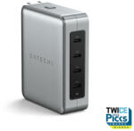 Satechi 145W USB-C PD GaN Travel Charger - захранване за ел. мрежа с технология за бързо зареждане и 4xUSB-C PD изхода (сив)