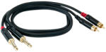 Master Audio Cablu Master Audio - RCA630/1, 2x RCA/2х 6.3 mm, 1 m, negru (RCA630/1)