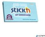 STICK N Öntapadó jegyzettömb, 76x127 mm, 100 lap, STICK N „360°, kék (21557) - alter