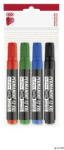 ICO Alkoholos marker készlet, 1-4 mm, vágott, ICO "Permanent 12 XXL", 4 különböző szín (9580082004) - alter