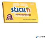 STICK N Öntapadó jegyzettömb, 76x127 mm, 100 lap, STICK N „360°, sárga (21555) - alter