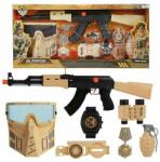 Toi-Toys Set militar 8 piese ALFAFOX Ansamblu Militar Desert - Cu Sunete Toi-Toys TT15081A (TT15081A_Initiala) - babyneeds