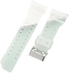 Ricardo Curea pentru Casio G-Shock, din plastic, albă transparentă, cu cataramă argintie (pentru modelele GA-100, GA-110, GD-120, GLS-100)