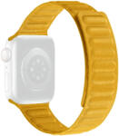 Ricardo Curea pentru Apple Watch 42/44/45mm, curea textilă magnetică, galbenă