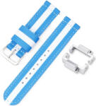 Ricardo Curea pentru Casio G-Shock, NATO, textilă, alb-albastru, cataramă argintie (GA-2100/GA-2110, DW-5600, GW-6900) cu adaptor