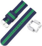 Ricardo Curea pentru Casio G-Shock, NATO, textilă, albastru-verde, cataramă argintie (GA-2100/GA-2110, DW-5600, GW-6900) cu adaptor