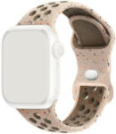 Ricardo Curea pentru Apple Watch 38/40/41mm, silicon sport, bej