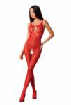 Passion Bodystocking Crotchless Passion Sexy Circles, Rosu, S-L