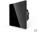 Luxion Intrerupator Triplu Cap Scara cu Touch din Sticla LUXION, Serie A - culoare negru