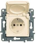 Legrand Priza simpla IP44 cu capac, contact mecanic cu arc, culoare bej (664847)