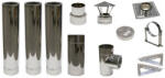 PRO INVEST Sistem complet coș de fum izolat inox DP, DN 120/180 mm, VULCANO (00700152)