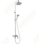 FERRO Algeo komplett esőztető zuhanyrendszer és kádcsaptelep zuhanyszettel, kádban történő zuhanyozáshoz is ideális kivitel, NP78-BAG13U
