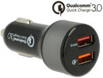 Navilock autós töltő 2 x USB Type-A Qualcomm Quick Charge 3.0-val (62739)