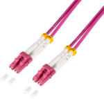 LogiLink Acél páncélozott szálas patch kábel OM4, Duplex LC/UPC - LC/UPC, 1, 0 m (FC4LC01)