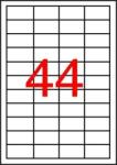 MOS Öntapadós etikett címke 47, 5x25, 4 mm A4 íven univerzális 44 db/ív, 100 ív/csomag