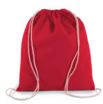 Kimood kisméretű tornazsák-hátizsák organikus pamutból KI0147, Hibiscus Red