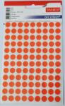 Tanex Etichete autoadezive color, D10 mm, 1080 buc/set, Tanex - orange (TX-OFC-128-OG) - officeclass