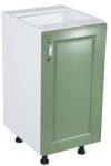 Spectral Mobila Corp inferior cu 1 usa Zebra, Alb/MDF Verde fara blat, 40 x 82 x 50 cm