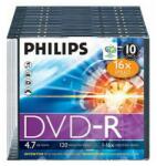 Philips Írható DVD-R PHILIPS 4, 7GB 16X slim tok (PH922500) - forpami