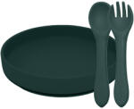 PETITEMARS PETITE&MARS Szilikon 2 részes étkészlet TAKE&MATCH tányér + evőeszközök Misty Green 6hó+