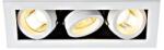 SLV KADUX 3 GU10 Downlight, szögletes, matt fehér, max. 3x50W