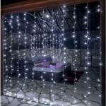 Voltronic LED-es fényfüggöny, hideg fehér 3x3m (300 LED) - távirányítóval - OUTLET (30101095-OU01)