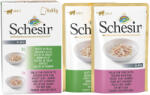 Schesir 6x85g Schesir Mix: csirkefilé + csirkefilé & sonka nedves macskatáp