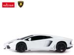 Rastar 1: 24 MASINA CU TELECOMANDA LAMBORGHINI AVENTADOR ALB CU SCARA 1 LA 24 (VVTRas46300_Alb)