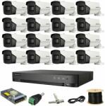 Hikvision Kit supraveghere Hikvision 16 camere 8MP IR 80M DVR 16 canale AcuSense cu accesorii incluse SafetyGuard Surveillance