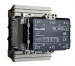  GANZ KK DL-K90-22 3 pólusú mágneskapcsoló, 2 db beépített záró és 2 db beépített nyitó segédérintkezővel, 220-230V, 90kW (AC-3 400V), 148×179×179mm ( GANZ 200-4523-650-DL ) (200-4523-650-DL)