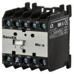  GANZ KK MK4-10 minikontaktor 1 záró segédérintkezővel, 230V, 4kW (AC-3 400V), 45×57×49mm ( GANZ 230-3720-351 ) (230-3720-351)