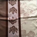  Textil szalvéta - 40x40 cm / barna - krém virágos