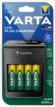 VARTA lCD Plug Charger+ elemtöltő, 4x AA 2600 mAh elemmel (57687101461) (57687101461)