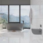 Qua Гранитогрес Blanco River полиран 60х120 см, калиброван, 9 мм дебелина
