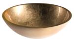 Inter Ceramic Стъклен умивалник за баня Ф42, за плот в злато (icg 042gold)
