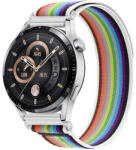 BSTRAP Velcro Nylon curea pentru Xiaomi Amazfit GTR Mini, white rainbow