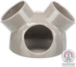 TRIXIE Casuta Ceramica Pentru Rozatoare, Cu 3 Intrari, 16x12 cm, Gri, 61364