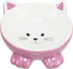 TRIXIE Castron Ceramic Pentru Pisici, Ridicat, Forma Ergonomica, 0.15 l/14 cm, Diferite Culori, 24807