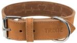 TRIXIE Zgarda Piele Rustic Heartbeat, L: 47-55 cm / 40mm, Maro, 19016