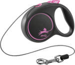 flexi Lesa Flexi Black Design, Snur, XS: 3 m/8 kg, Roz, 12246